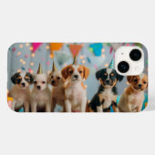 Schattigee Puppies Verjaardagsfeest Celebration De Case-Mate iPhone Case (Achterkant (horizontaal))