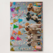 Schattigee Puppies Verjaardagsfeest Celebration De Legpuzzel (Verticaal)
