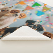 Schattigee Puppies Verjaardagsfeest Celebration De Sherpa Deken (3/4)