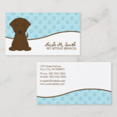 Schattigee Puppy Aangepaste Huisdierenverzorging Visitekaartje (Voorkant / Achterkant)