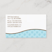 Schattigee Puppy Aangepaste Huisdierenverzorging Visitekaartje (Achterkant)