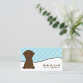 Schattigee Puppy Aangepaste Huisdierenverzorging Visitekaartje (Staand voorkant)