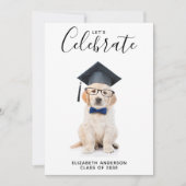 Schattigee puppy Afstuderen afstudeerfeest Kaart (Voorkant)