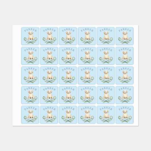 Schattigee Puppy Baby Boy Labels (Vel)