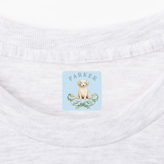 Schattigee Puppy Baby Boy Labels (Aangebracht)