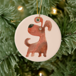 Schattigee puppy baby dier staande hond keramisch ornament