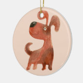 Schattigee puppy baby dier staande hond keramisch ornament (Links)