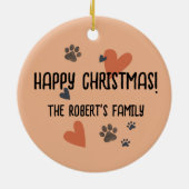 Schattigee puppy baby dier staande hond keramisch ornament (Achterkant)