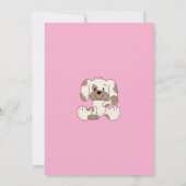 Schattigee puppy baby meisje douche uitnodiging (Achterkant)