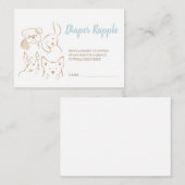 Schattigee puppy Baby shower luierkraan Informatiekaartje (Voorkant / Achterkant)