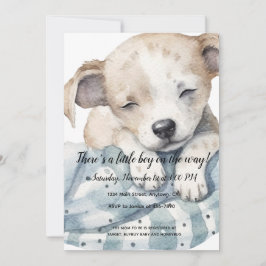 Schattigee Puppy Baby shower Uitnodiging