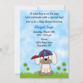 Schattigee Puppy Baby shower Uitnodiging voor Jong (Voorkant)