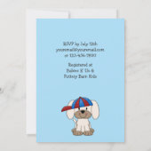 Schattigee Puppy Baby shower Uitnodiging voor Jong (Achterkant)