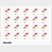 Schattigee puppy ballonnen ronde sticker (Vel)