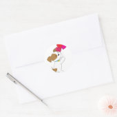 Schattigee puppy ballonnen ronde sticker (Envelop)