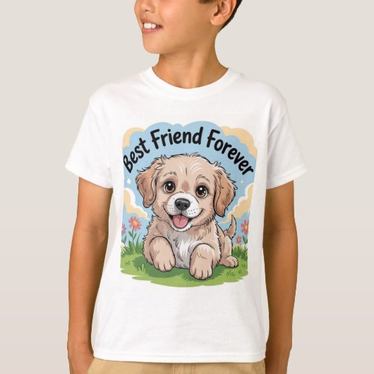 Schattigee puppy beste vriend ooit t-shirt (Voorkant)