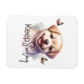 Schattigee Puppy Blijf Glimlachen Aangepast Magneet (Horizontaal)