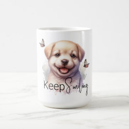 Schattigee Puppy Blijf Glimlachen Aangepaste Mok