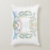 Schattigee Puppy Blue Ribbon Crest | Baby jongen Accent Kussen (Voorkant(Verticaal))