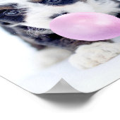 Schattigee puppy, bubbelkauwgom bubbel, naam of be poster (Hoek)