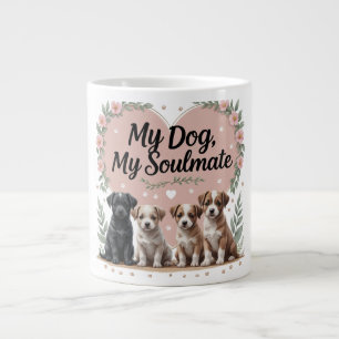 Schattigee Puppy Coffee Cup voor Hondenliefhebbers Grote Koffiekop