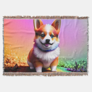 Schattigee Puppy Corgi Dog-36475 Deken