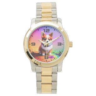Schattigee Puppy Corgi Dog-36475 Horloge