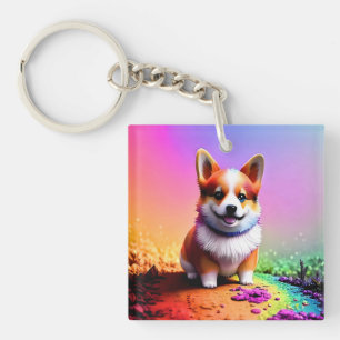 Schattigee Puppy Corgi Dog-36475 Sleutelhanger