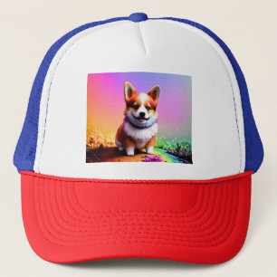 Schattigee Puppy Corgi Dog-36475 Trucker Pet
