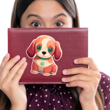 Schattigee puppy decoratieve Sticker