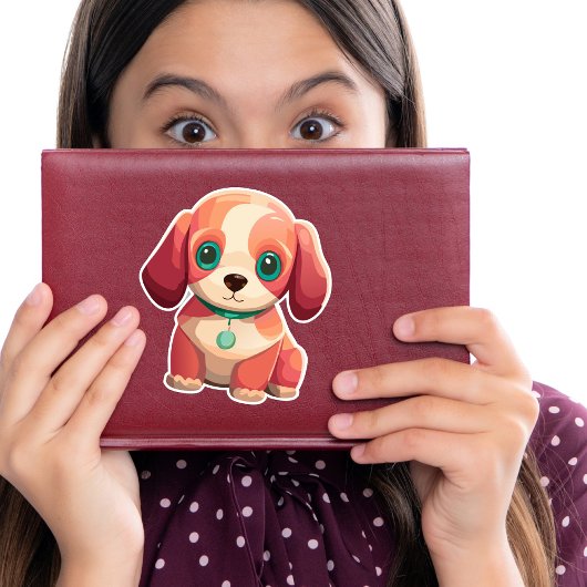 Schattigee puppy decoratieve Sticker