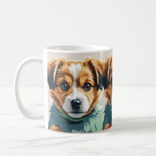 Schattigee Puppy Dog Art Mok - Schattige Pet Lover (Links)