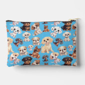 Schattigee Puppy Dog Blauw Gedrukt Etui (Achterkant)