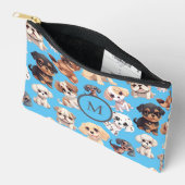 Schattigee Puppy Dog Blauw Gedrukt Etui (Open)