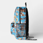 Schattigee Puppy Dog Blue Gedrukte Rugzak (Rechts)