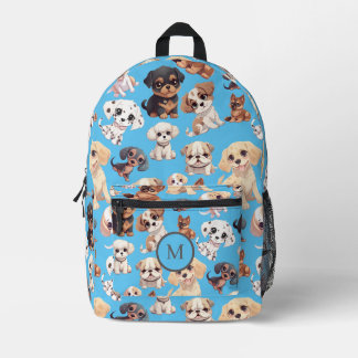 Schattigee Puppy Dog Blue Gedrukte Rugzak