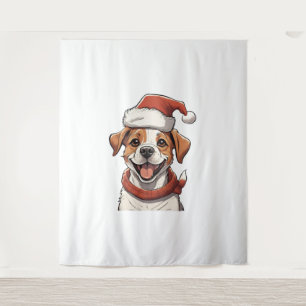 Schattigee Puppy Dog dragen Christmas Pet Classic Wandkleed
