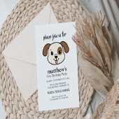 Schattigee Puppy Dog Eerste Verjaardagsuitnodiging Kaart