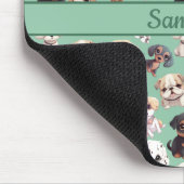 Schattigee Puppy Dog Groen Muismat (Hoek)