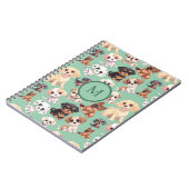 Schattigee Puppy Dog Groen Notitieboek (Linkerzijde)