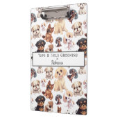 Schattigee Puppy Dog Grooming Business Klembord (Links)