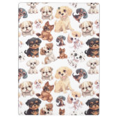 Schattigee Puppy Dog Grooming Business Klembord (Achterkant)