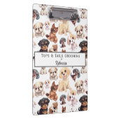 Schattigee Puppy Dog Grooming Business Klembord (Rechts)