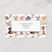Schattigee Puppy Dog Grooming Visitekaartje (Achterkant)