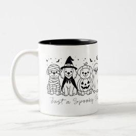 Schattigee Puppy Dog Halloween Custom Tweekleurige Koffiemok