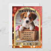 Schattigee Puppy Dog Happy Valentijnsdag Kaart (Voorkant)
