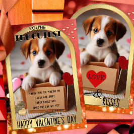 Schattigee Puppy Dog Happy Valentijnsdag Kaart