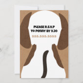 Schattigee Puppy Dog Kind Verjaardagsuitnodiging Kaart (Achterkant)