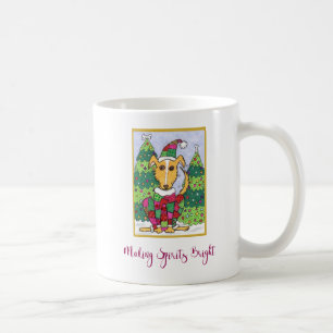 Schattigee Puppy Dog Making Spirits Bright Holiday Koffiemok