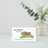Schattigee Puppy Dog Met Roze Bogen Pet Sitting Se Visitekaartje (Staand voorkant)
